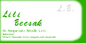 lili becsak business card